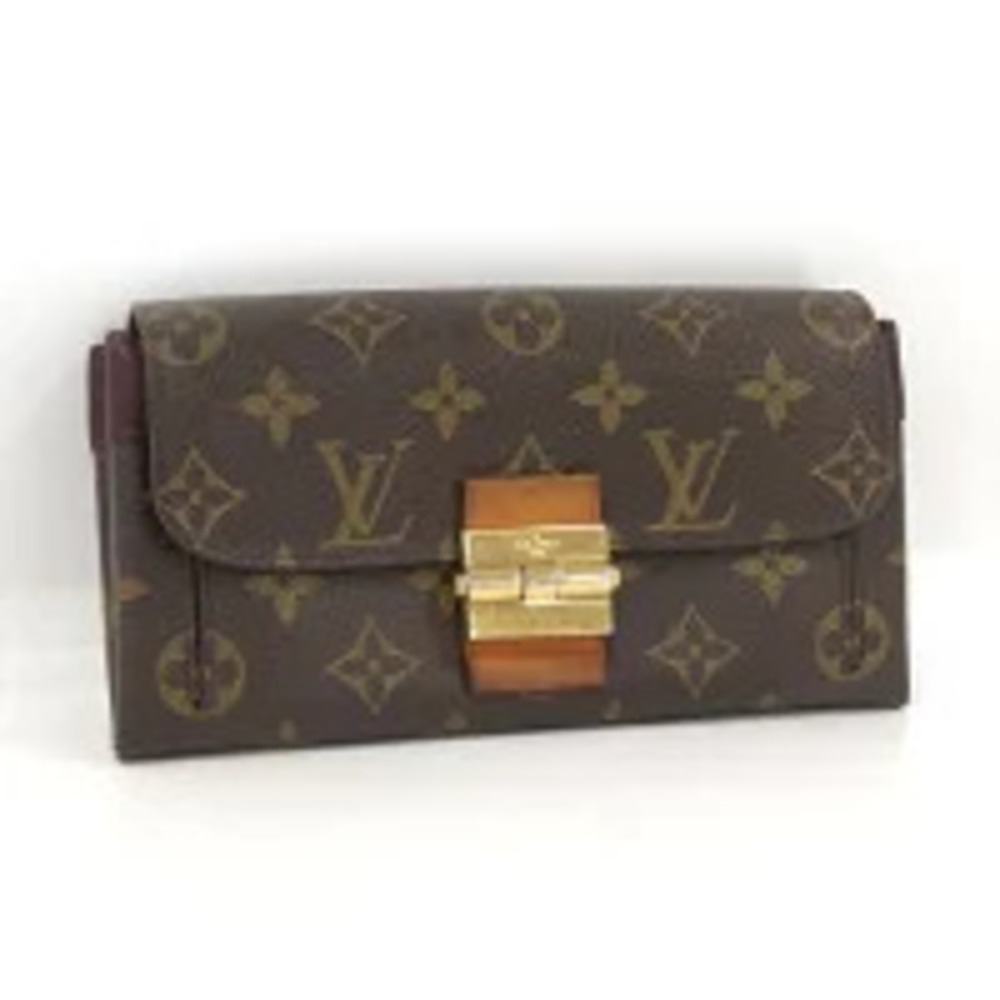 LOUIS VUITTON Portefeuille Elise Bi fold Long Wallet Monogram